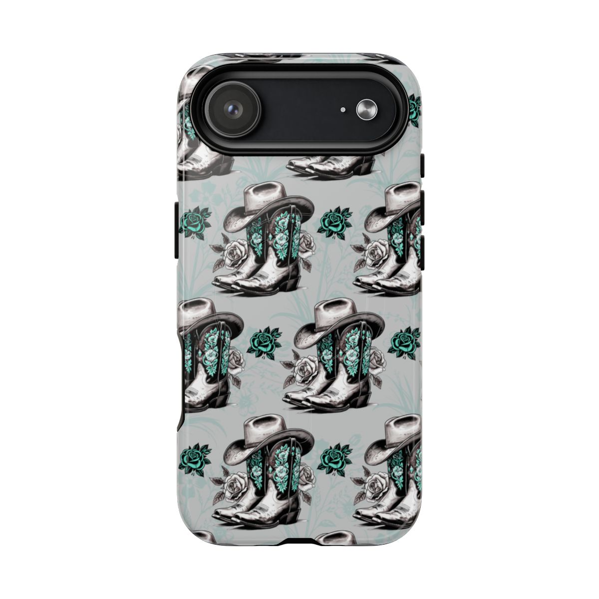 Teal Floral Boots Magnetic Case