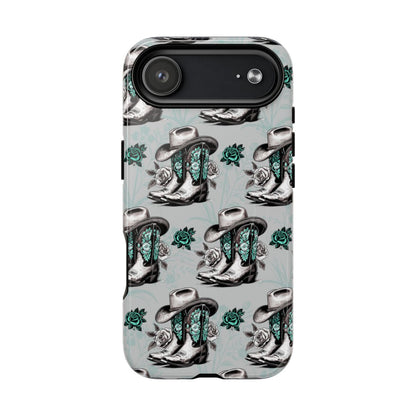 Teal Floral Boots Magnetic Case