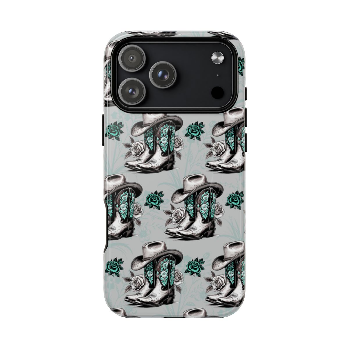 Teal Floral Boots Magnetic Case