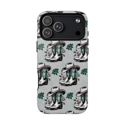 Teal Floral Boots Magnetic Case