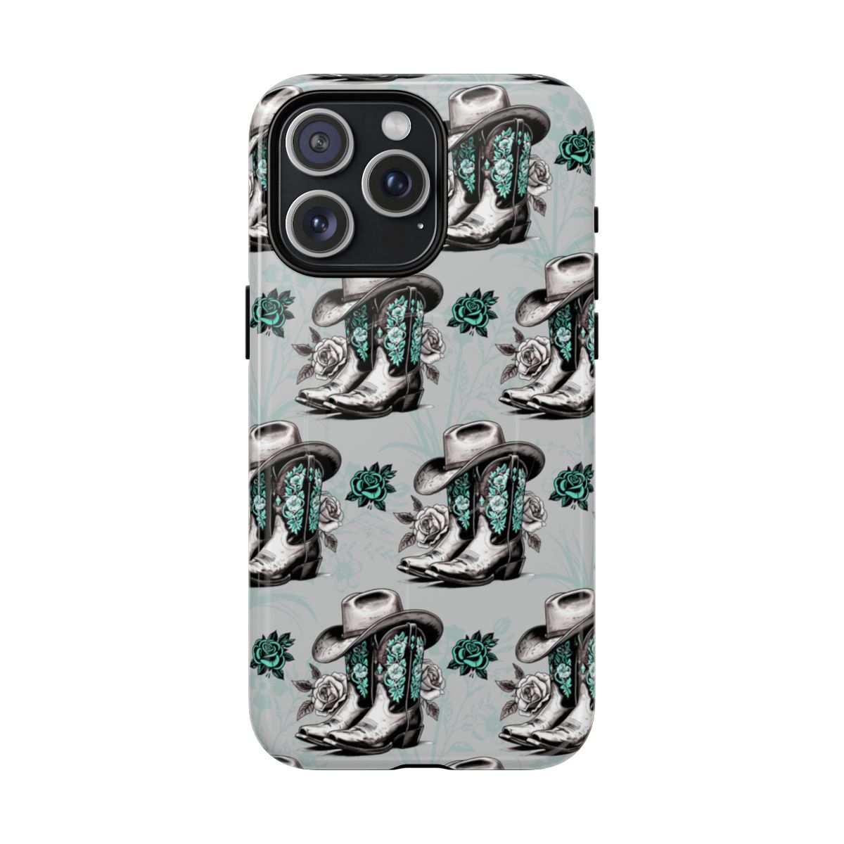 Teal Floral Boots Magnetic Case
