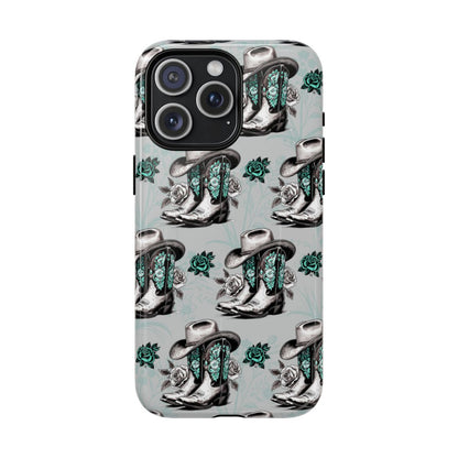 Teal Floral Boots Magnetic Case