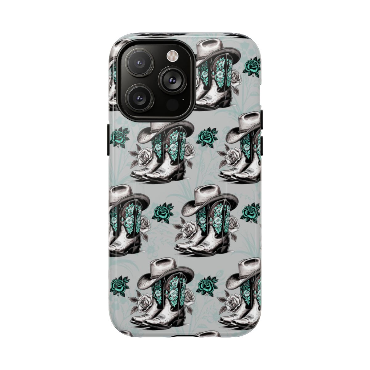Teal Floral Boots Magnetic Case