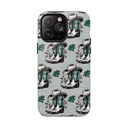 Teal Floral Boots Magnetic Case