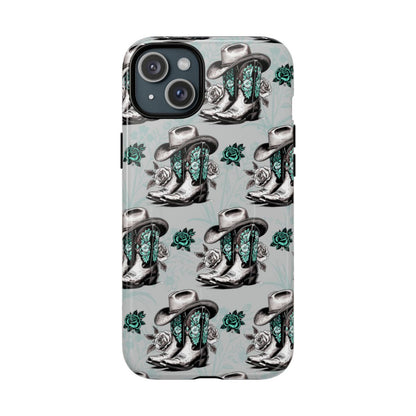 Teal Floral Boots Magnetic Case