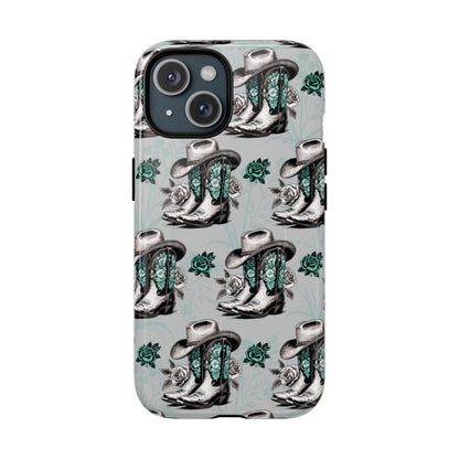 Teal Floral Boots Magnetic Case
