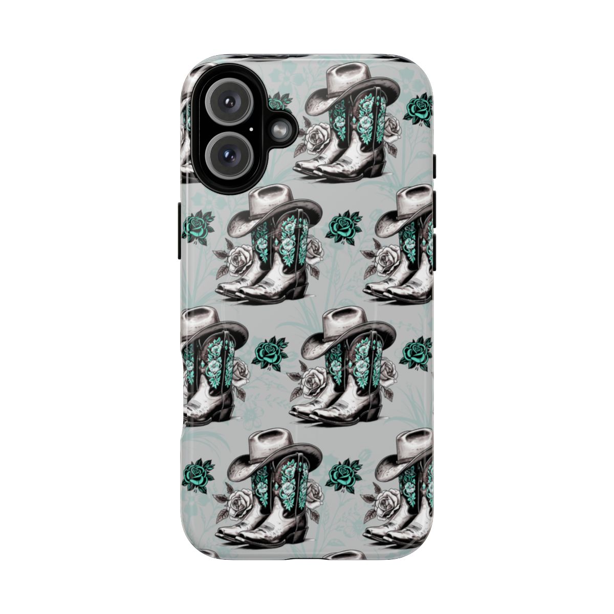 Teal Floral Boots Magnetic Case