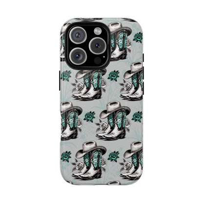Teal Floral Boots Magnetic Case