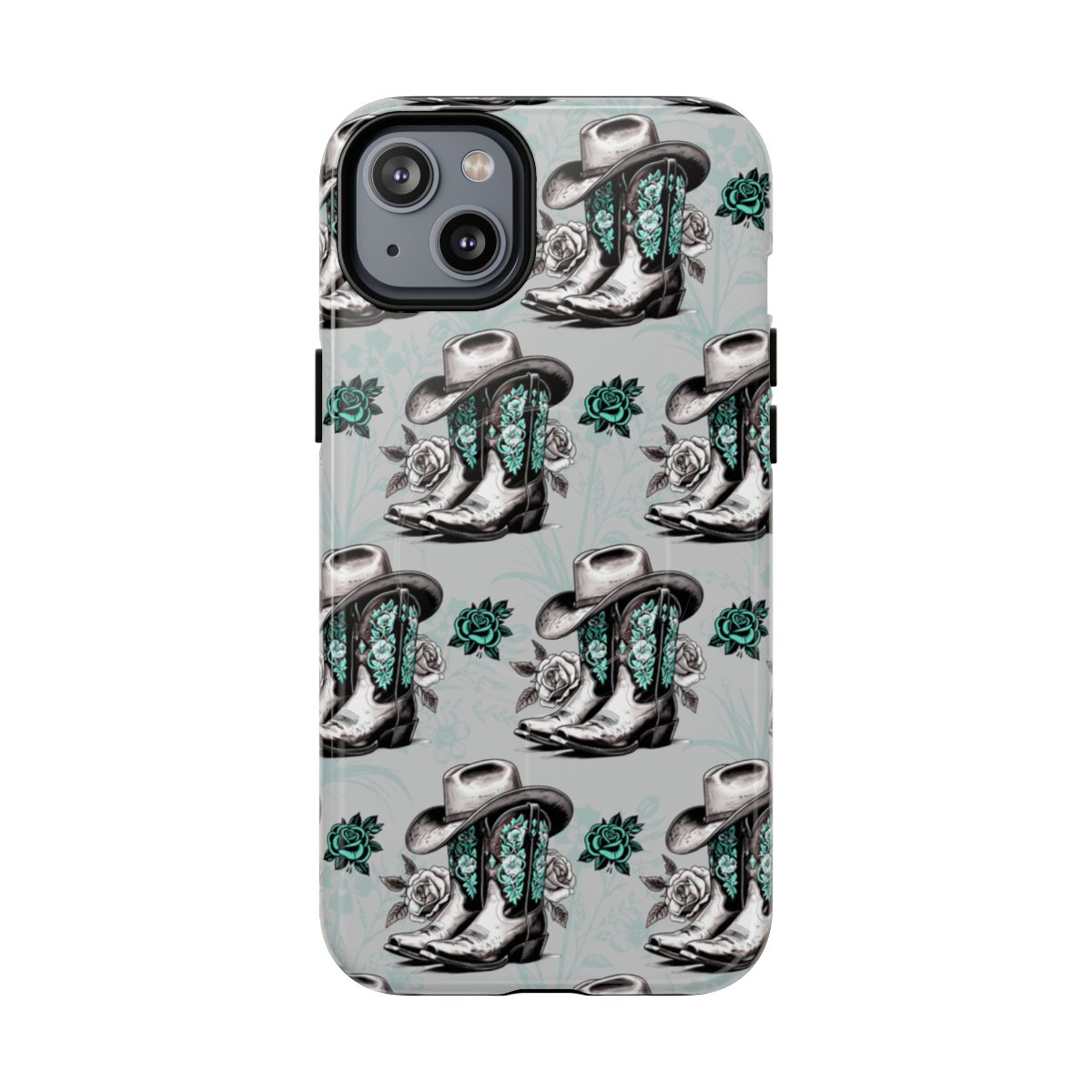 Teal Floral Boots Magnetic Case