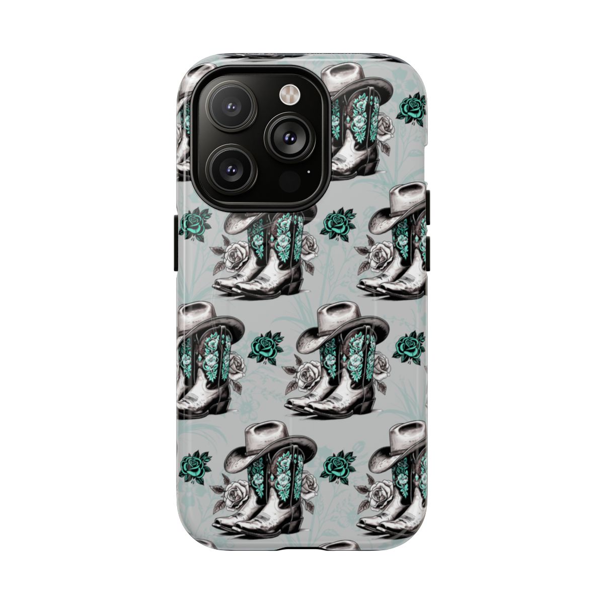 Teal Floral Boots Magnetic Case