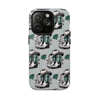 Teal Floral Boots Magnetic Case