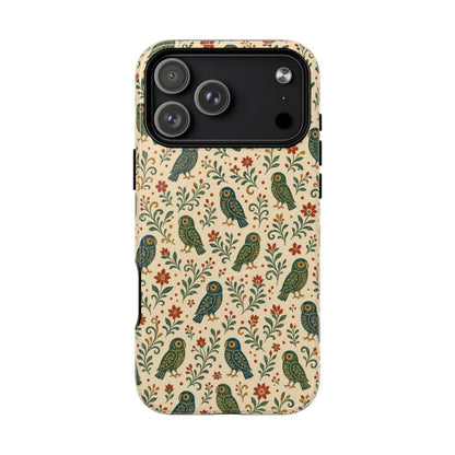 Teal Folk Birds Magnetic Case - iPhone 18 Pro Max
