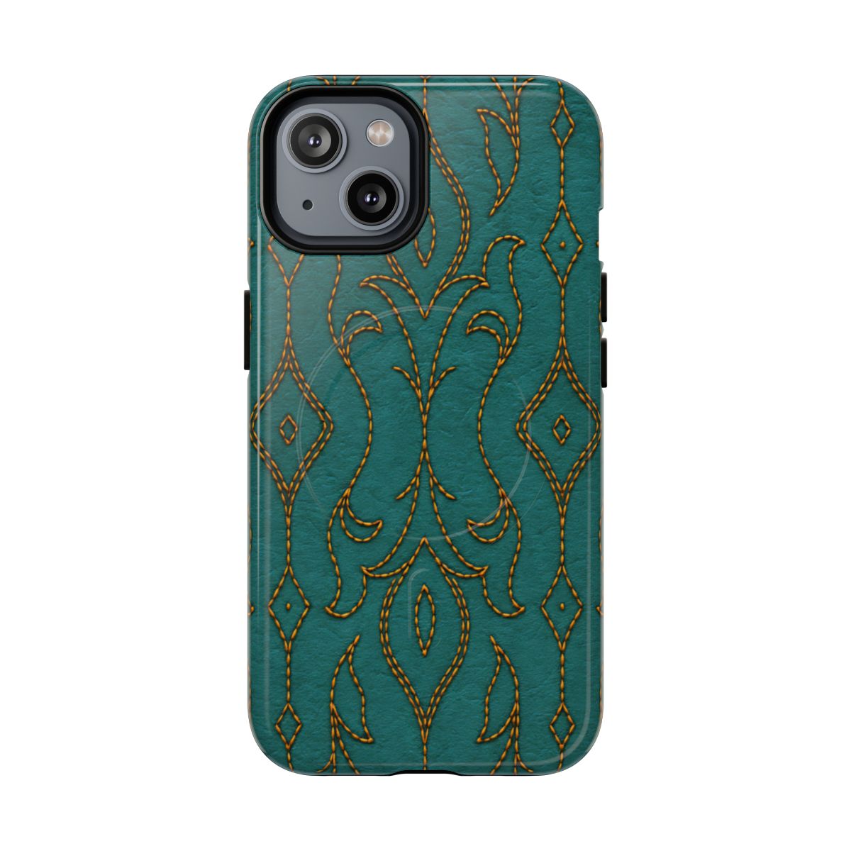 Teal Vine Stitch Magnetic Case