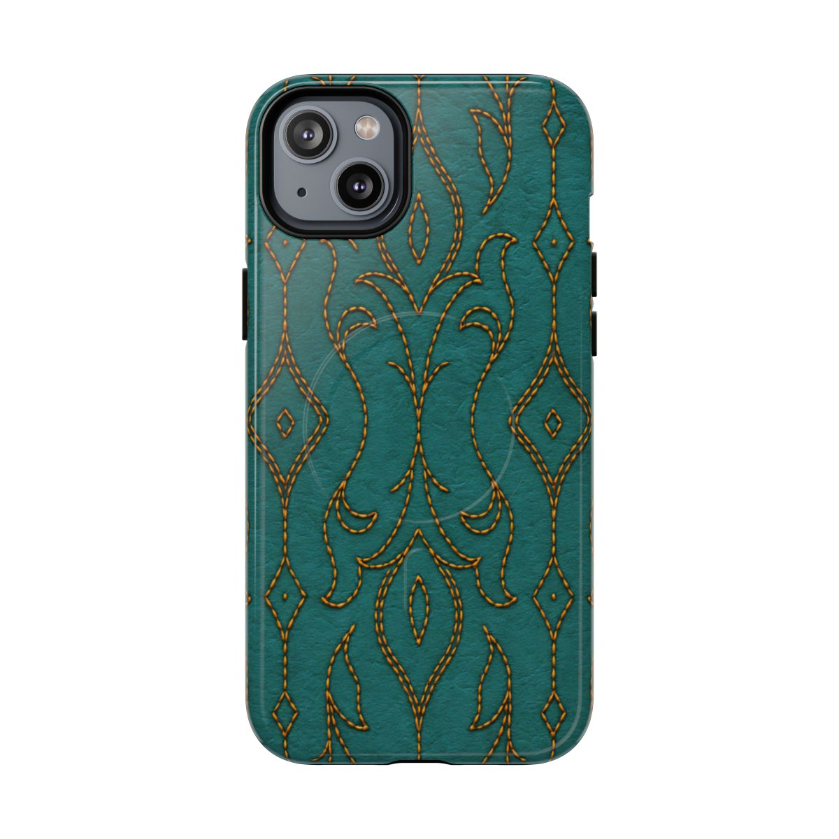 Teal Vine Stitch Magnetic Case