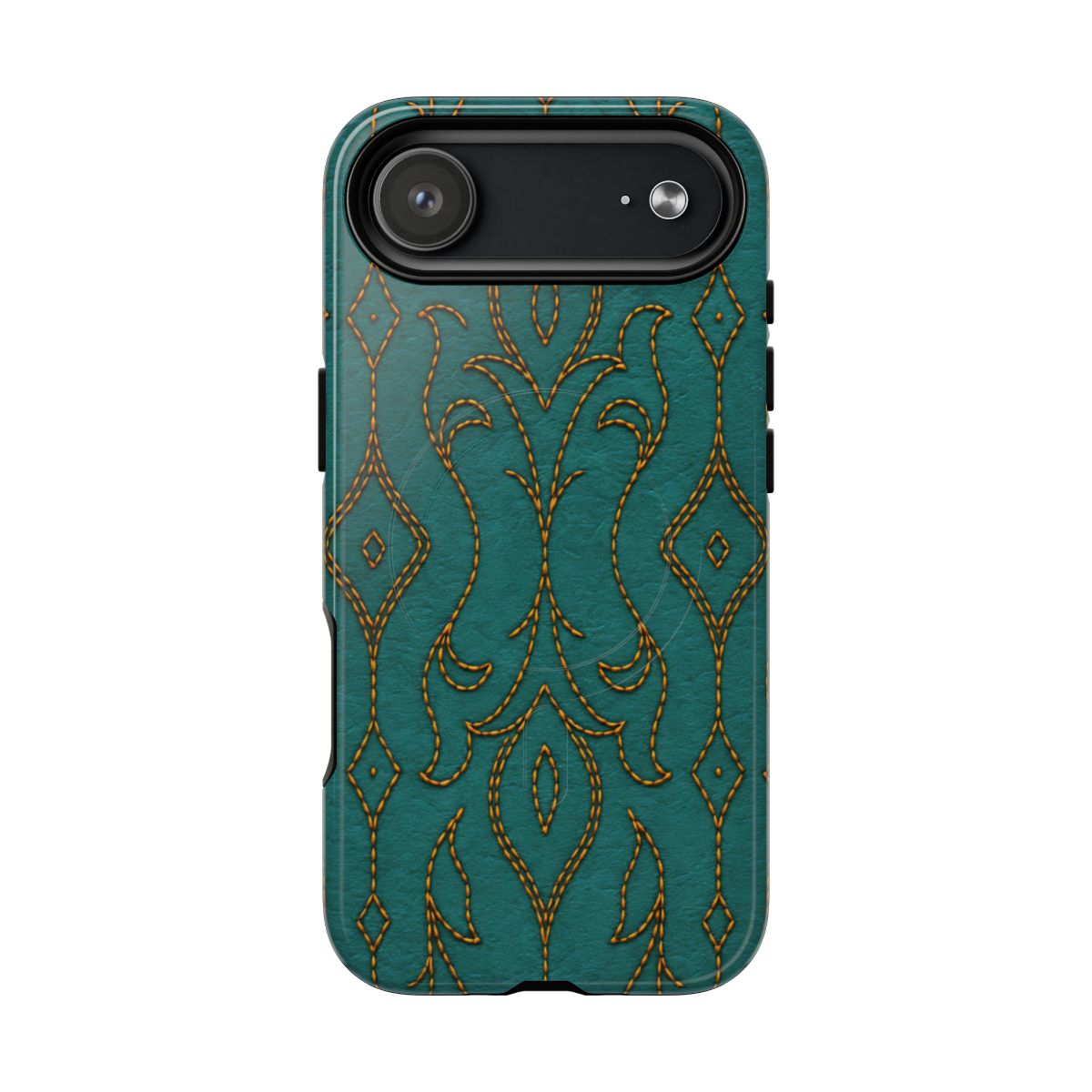 Teal Vine Stitch Magnetic Case