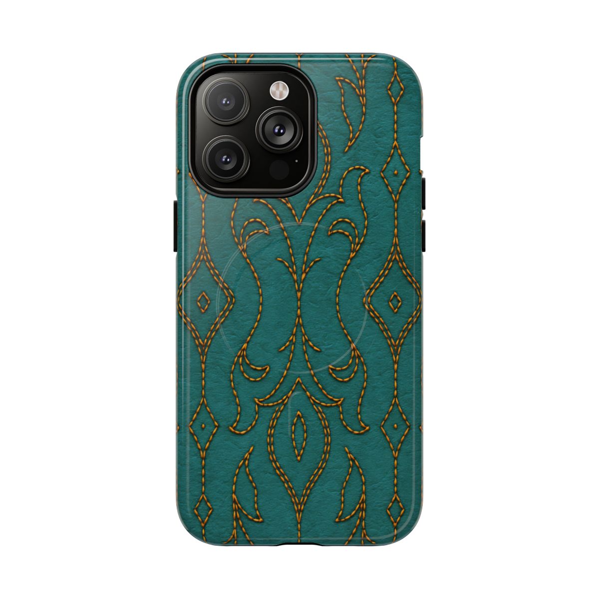 Teal Vine Stitch Magnetic Case