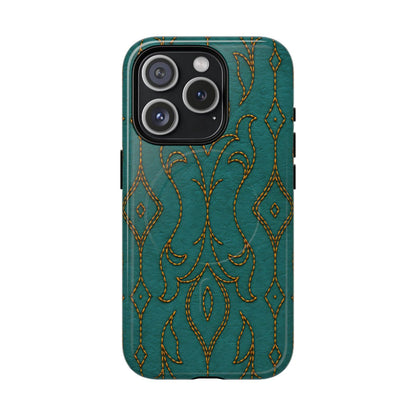 Teal Vine Stitch Magnetic Case