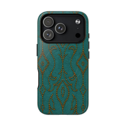 Teal Vine Stitch Magnetic Case