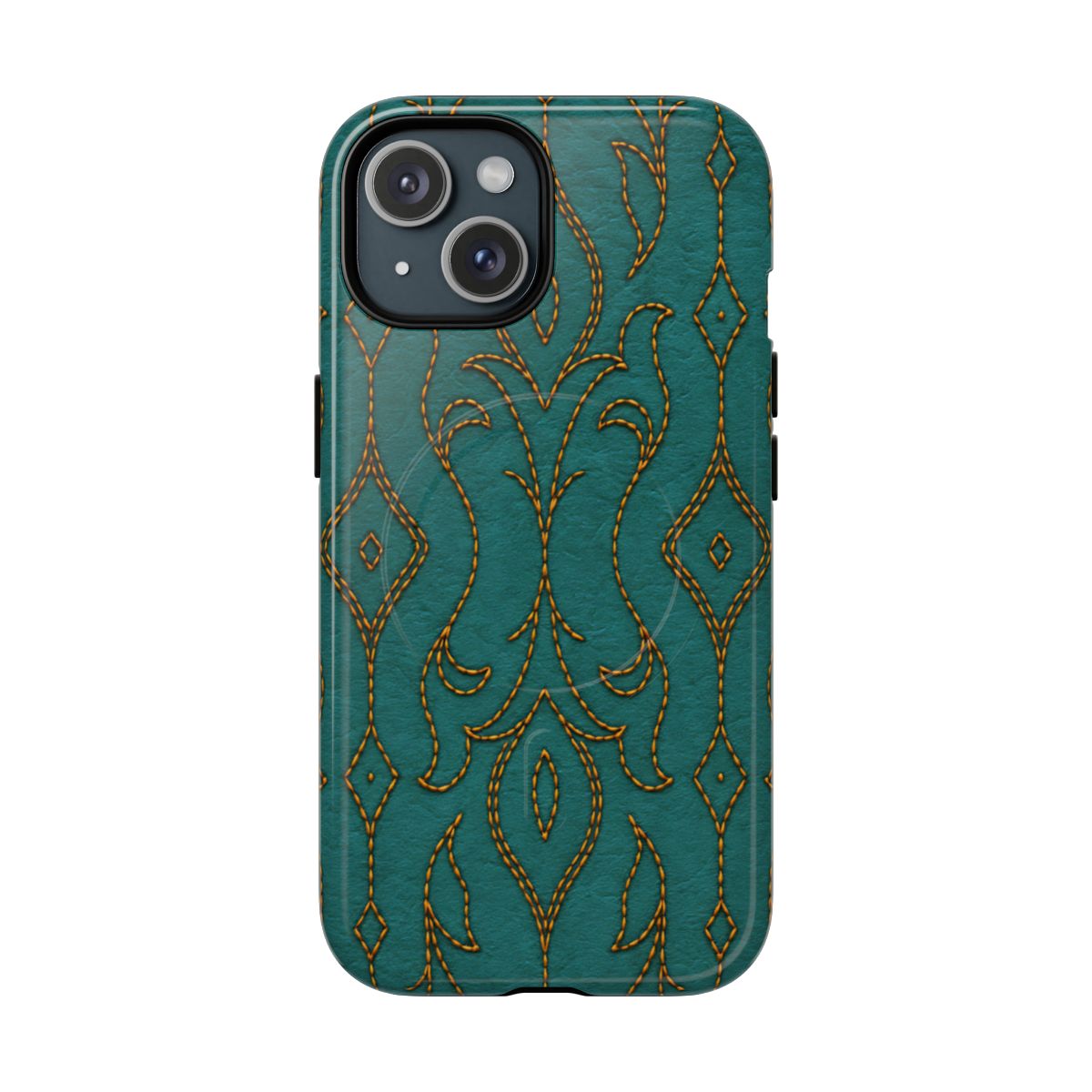 Teal Vine Stitch Magnetic Case