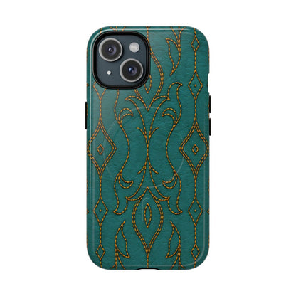 Teal Vine Stitch Magnetic Case