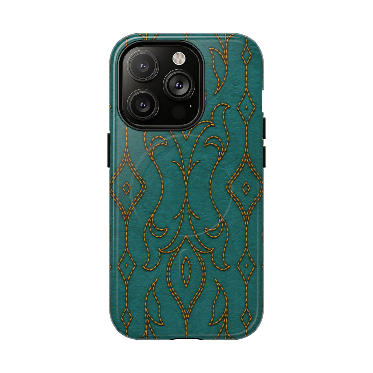Teal Vine Stitch Magnetic Case