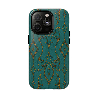 Teal Vine Stitch Magnetic Case