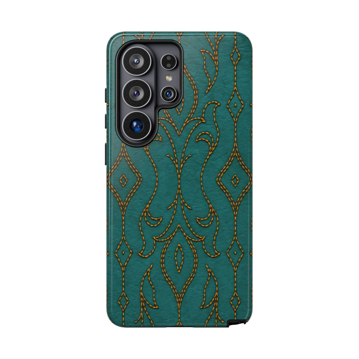 Teal Vine Stitch Tough Case