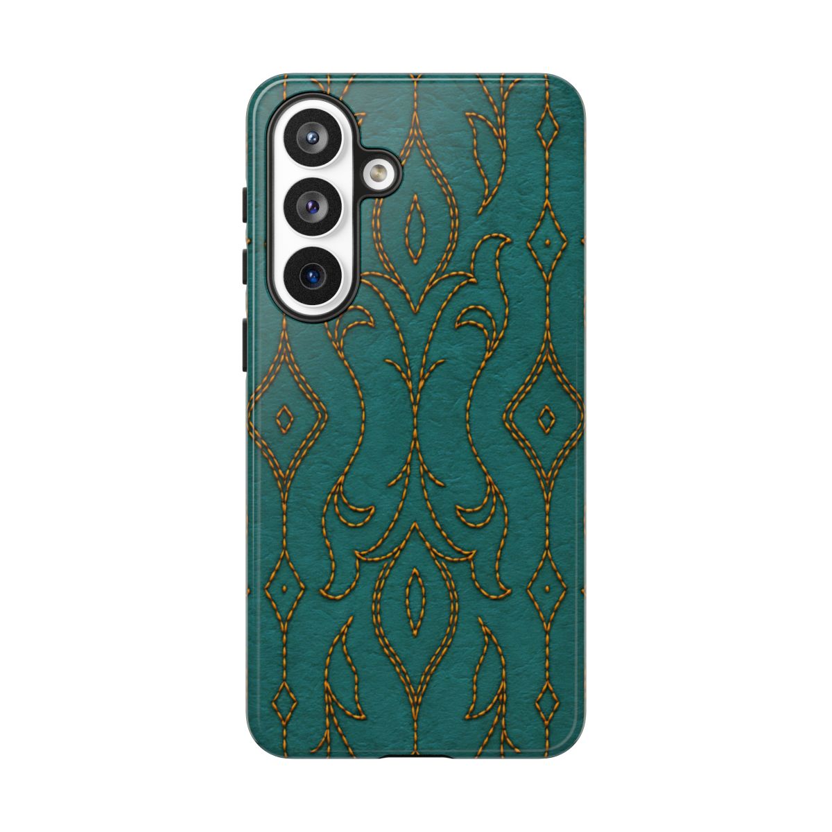 Teal Vine Stitch Tough Case