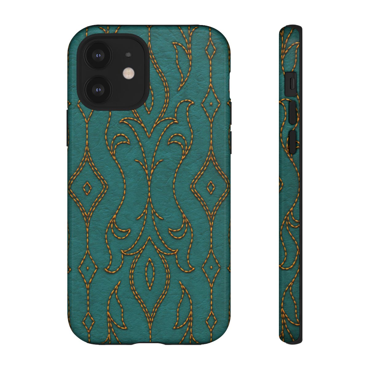 Teal Vine Stitch Tough Case