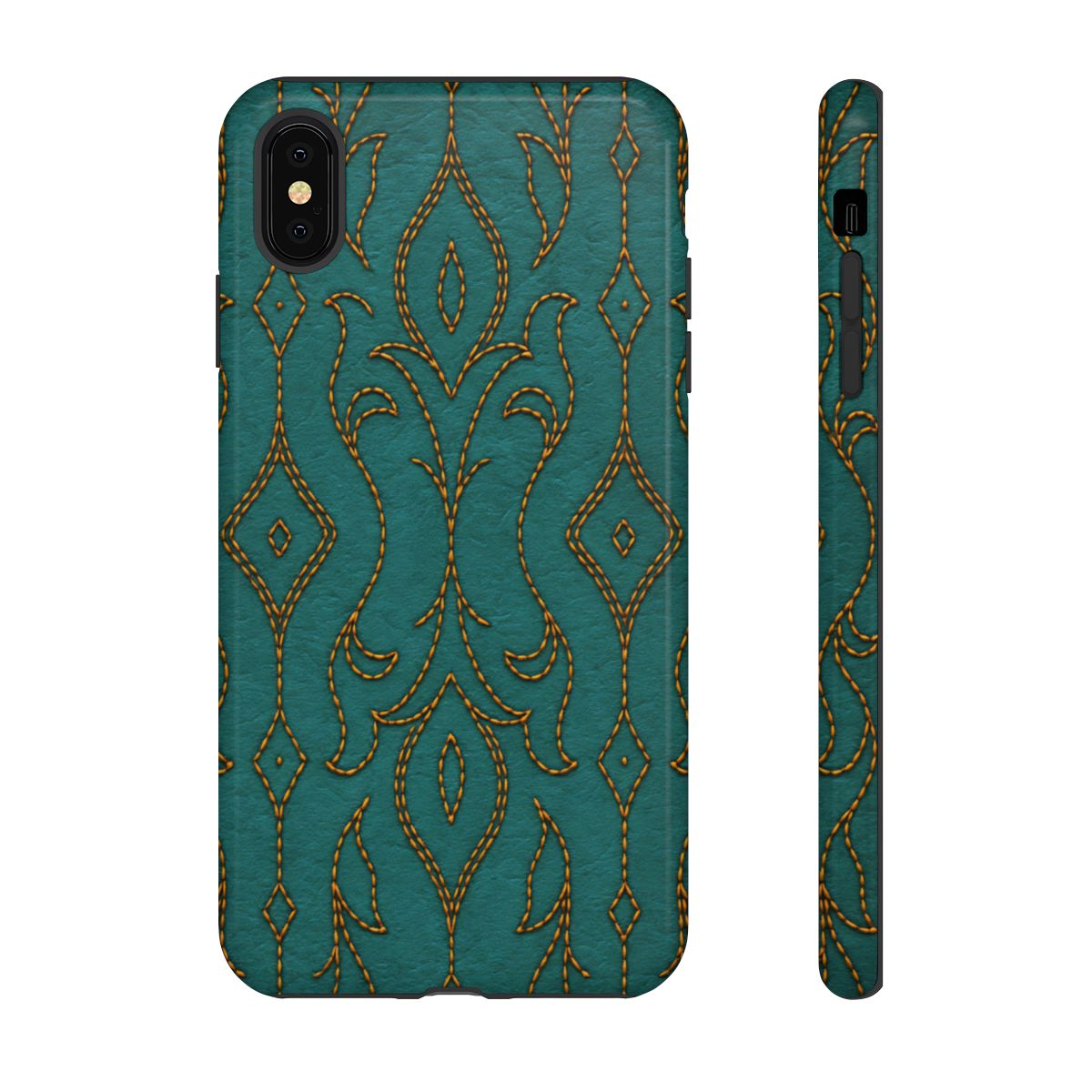 Teal Vine Stitch Tough Case