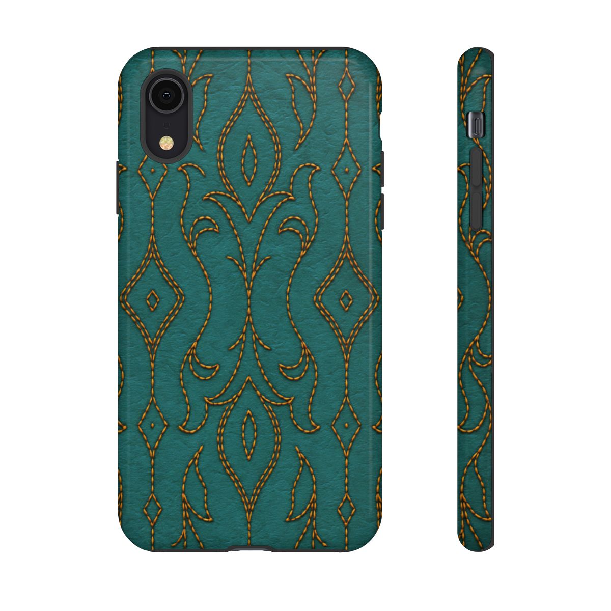 Teal Vine Stitch Tough Case