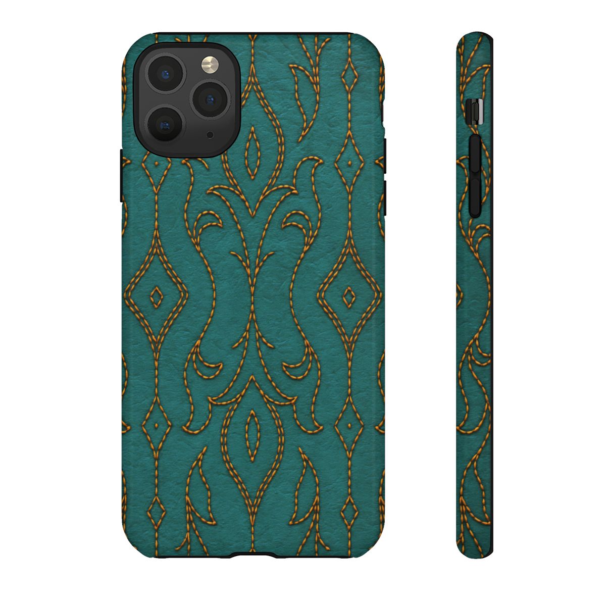 Teal Vine Stitch Tough Case