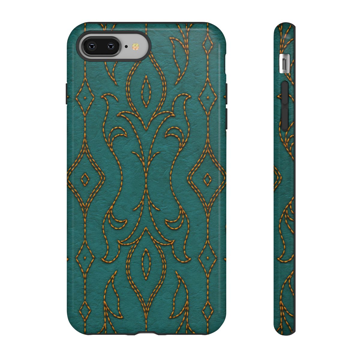 Teal Vine Stitch Tough Case