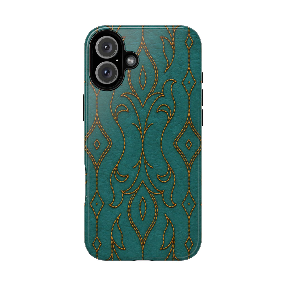 Teal Vine Stitch Tough Case