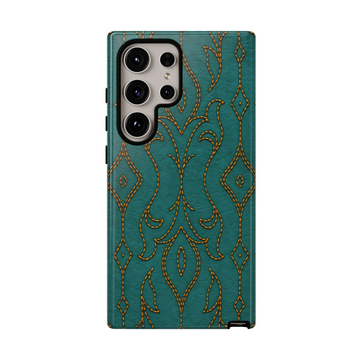 Teal Vine Stitch Tough Case