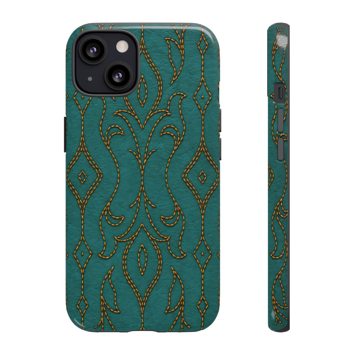 Teal Vine Stitch Tough Case