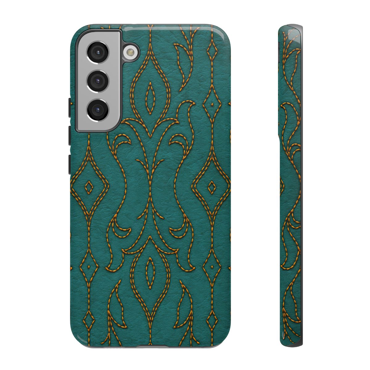 Teal Vine Stitch Tough Case