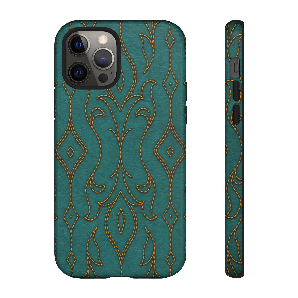 Teal Vine Stitch Tough Case