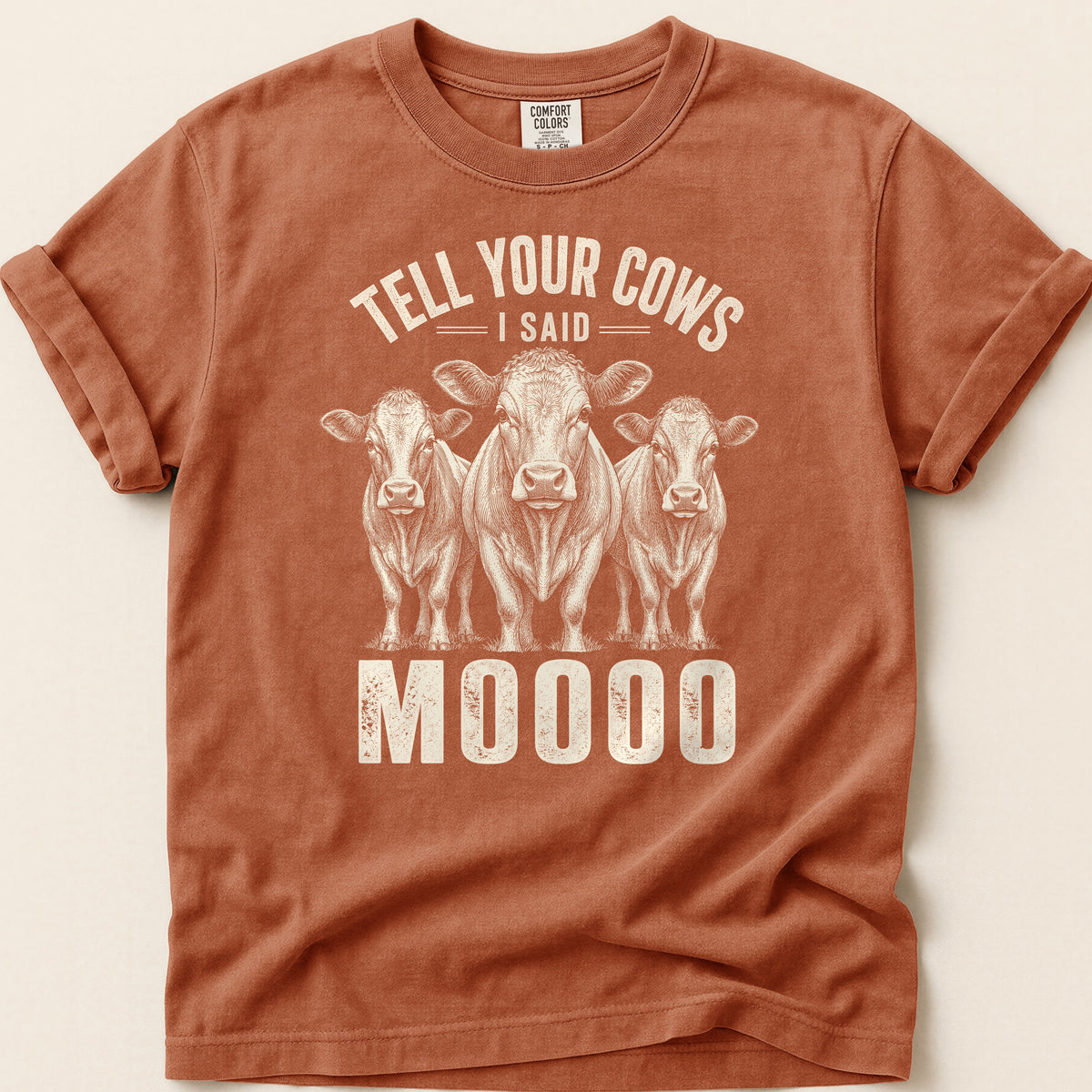 Tell Your Cows T-shirt on Yam