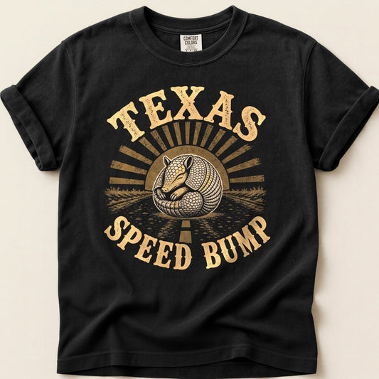 Texas Speed Bump T-shirt on Black