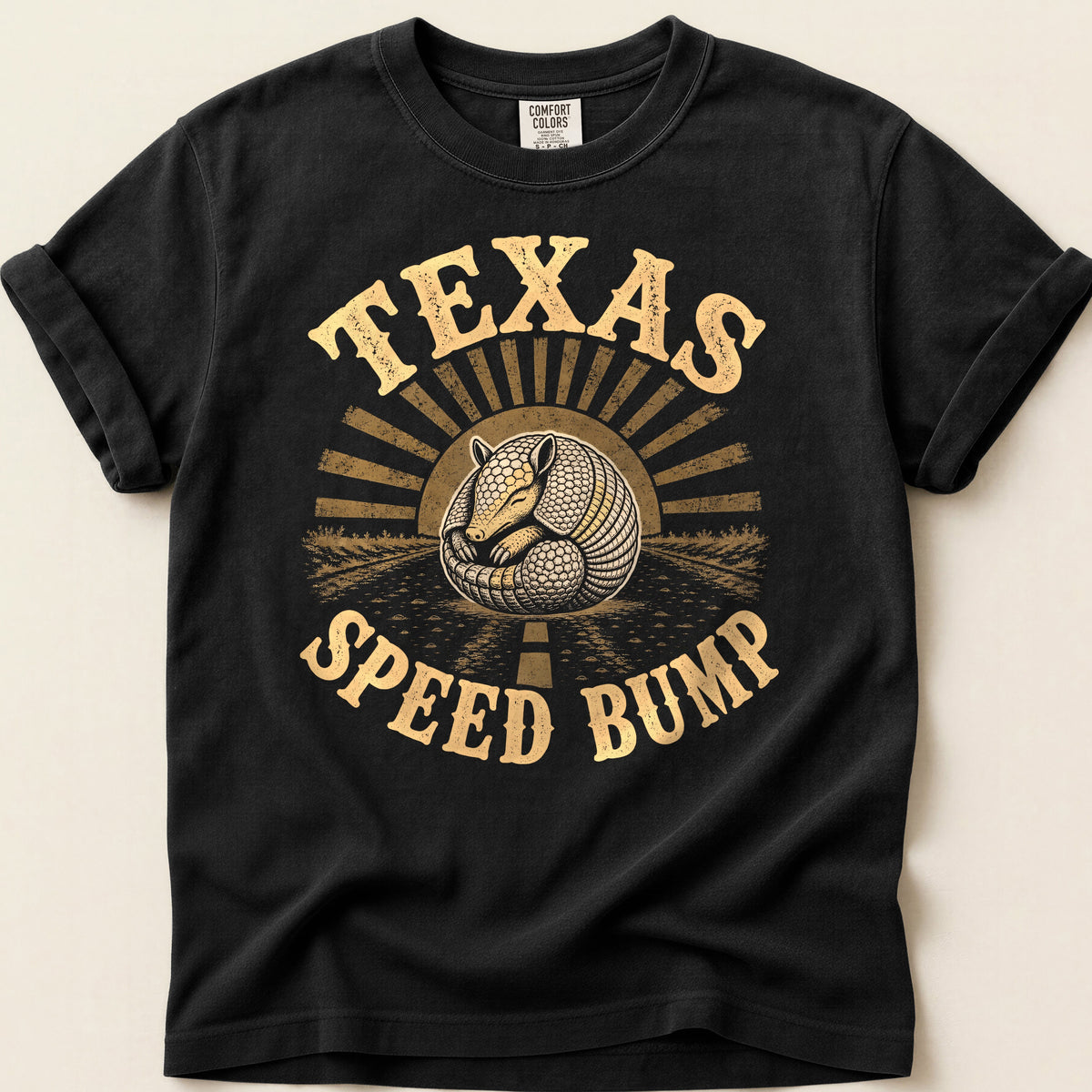 Texas Speed Bump T-shirt on Black
