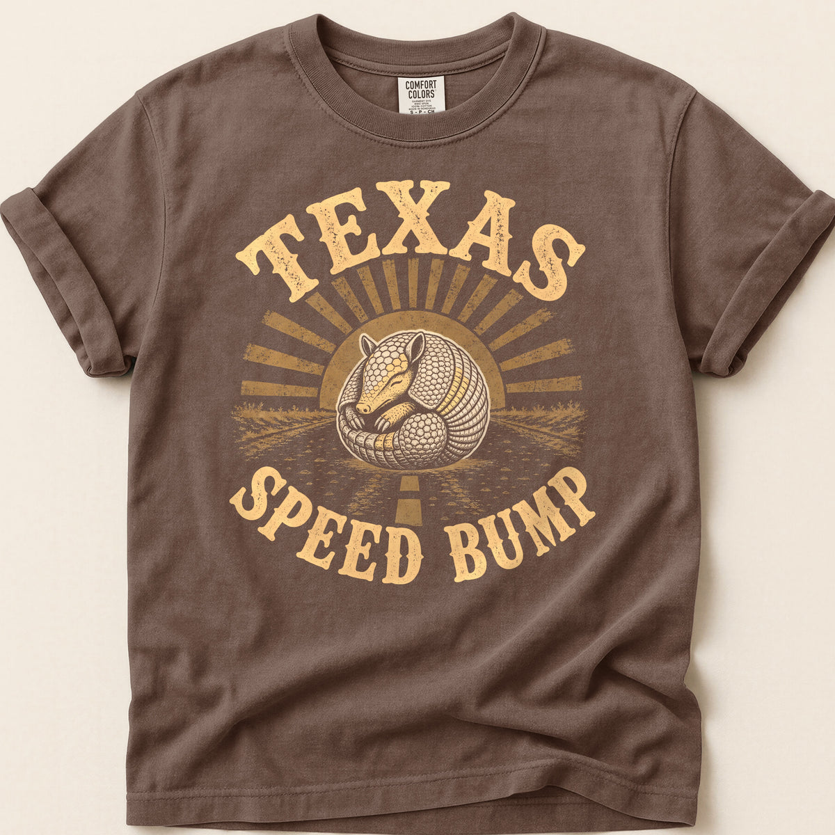 Texas Speed Bump T-shirt on Espresso