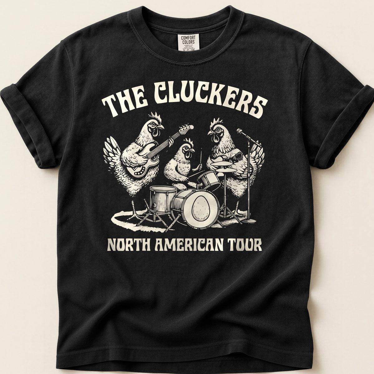 The Cluckers T-shirt on Black