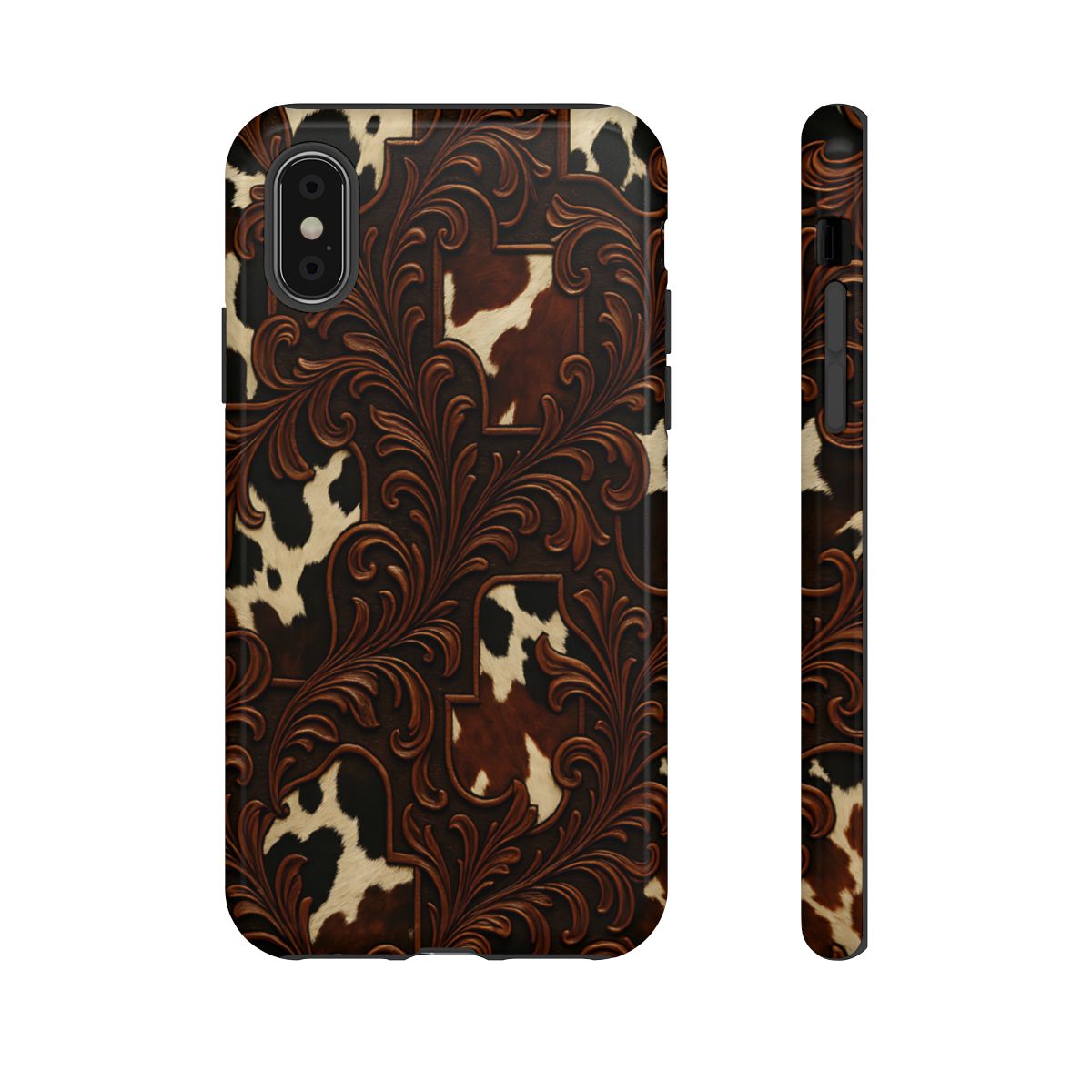 Faux Tooled Cowhide Tough Case