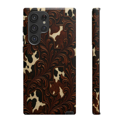 Faux Tooled Cowhide Tough Case