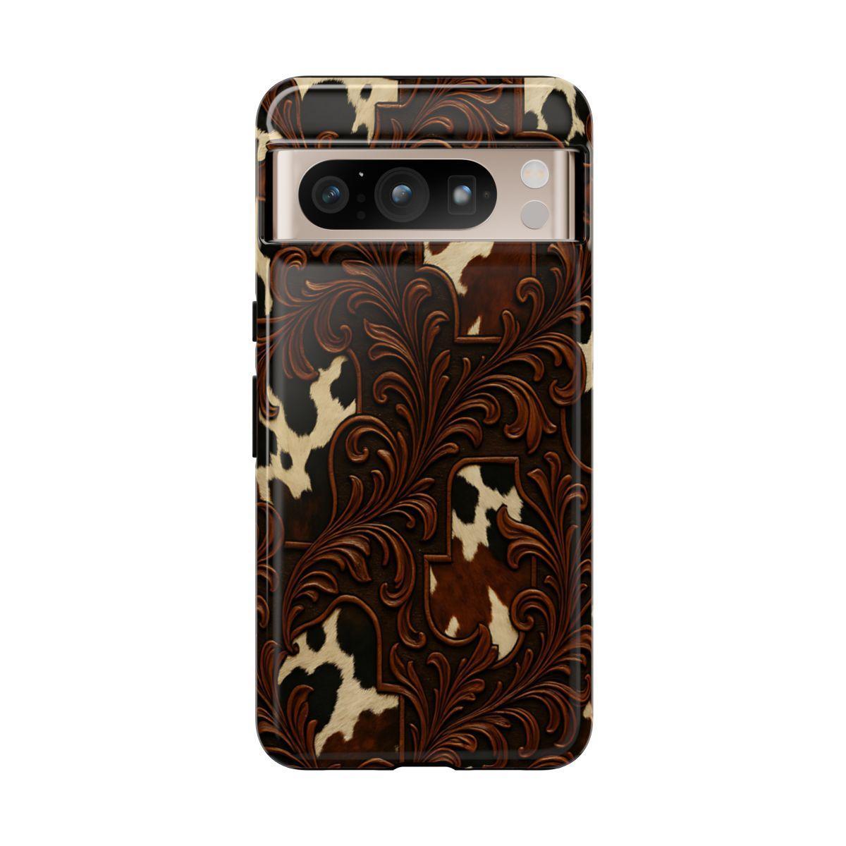 Faux Tooled Cowhide Tough Case