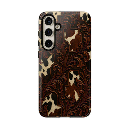 Faux Tooled Cowhide Tough Case