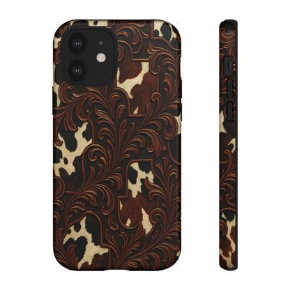 Faux Tooled Cowhide Tough Case