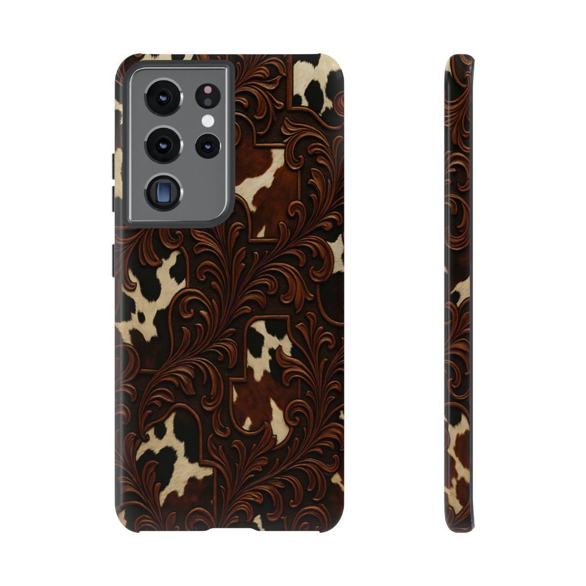 Faux Tooled Cowhide Tough Case