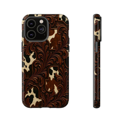 Faux Tooled Cowhide Tough Case